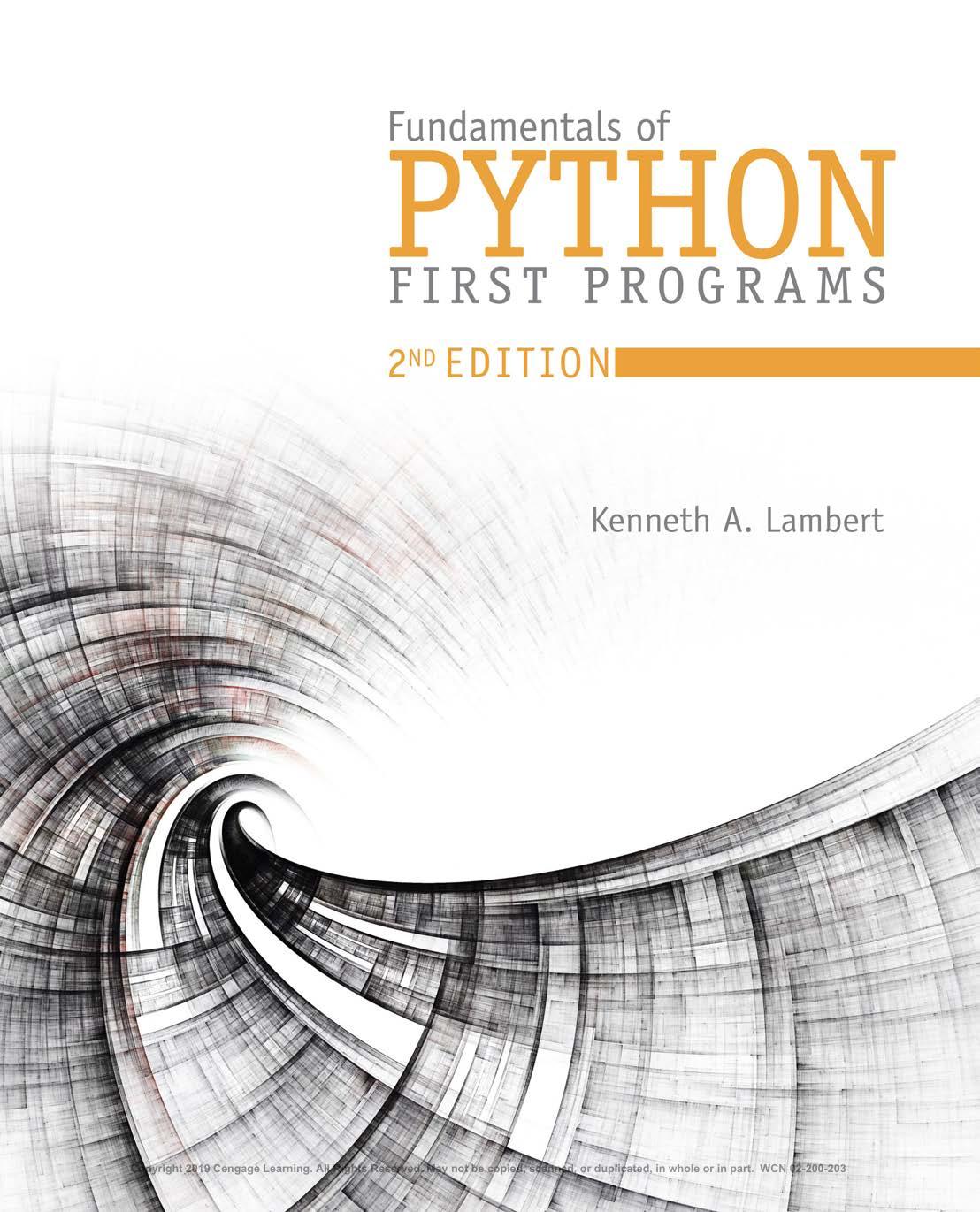 (eBook PDF)Fundamentals of Python First Programs 2nd Edition by Kenneth Lambert