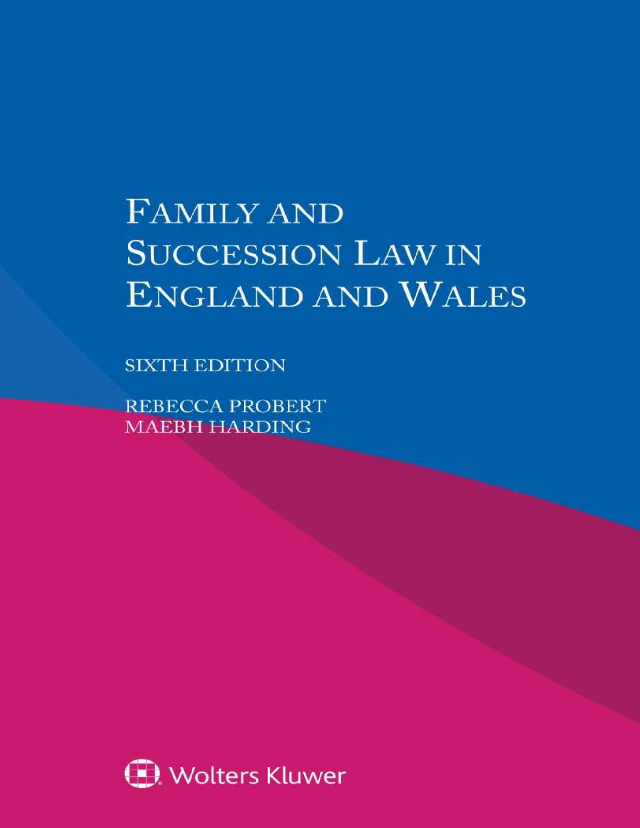 (eBook PDF)Family and Succession Law in England and Wales 6th Edición  by Maebh Harding