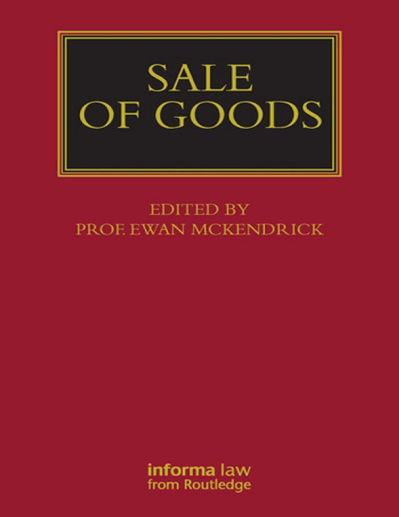 (eBook PDF)Sale of Goods 1st Edition by Ewan McKendrick