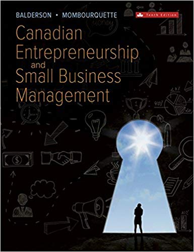 (eBook PDF)Canadian Entrepreneurship and Small Business Management, 10th Canadian Edition  by Wesley Balderson , Peter Mombourquette 