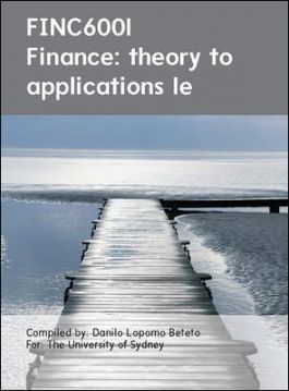 (eBook PDF)FINC6001 Finance: theory to applications 1e (Customised)