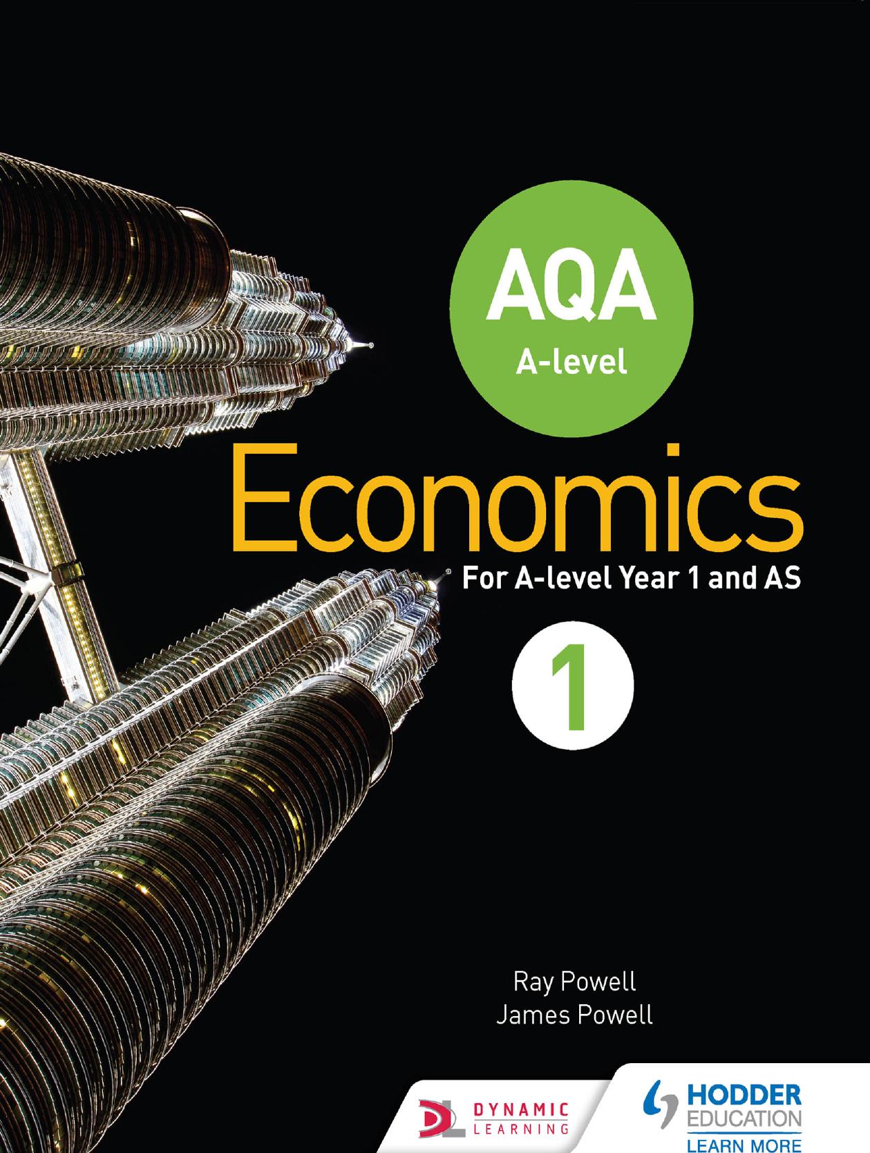 (eBook PDF)AQA A-level Economics Book 1 by Ray Powell,James Powell