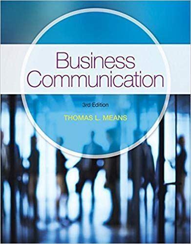 Business Communication 3rd Edition by Thomas Means 