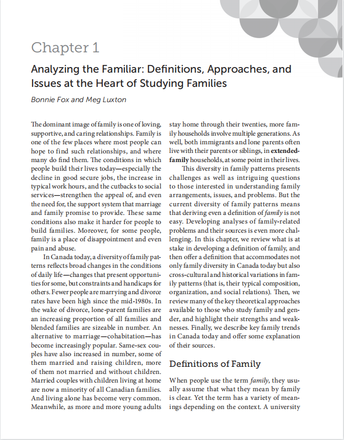 (eBook PDF)Family Patterns, Gender Relations 4th Edition by Bonnie Fox