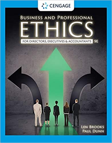 (ISM)Business and Professional Ethics 9th Edition by Leonard J. Brooks , Paul Dunn 