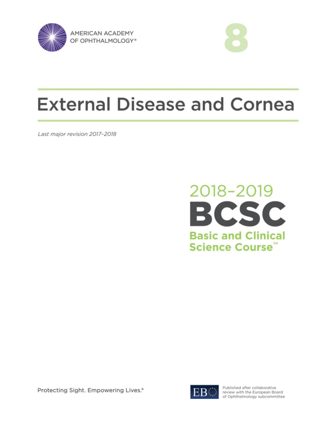 (eBook PDF)2018-2019 BCSC (Basic and Clinical Science Course), Section 08 External Disease and Cornea