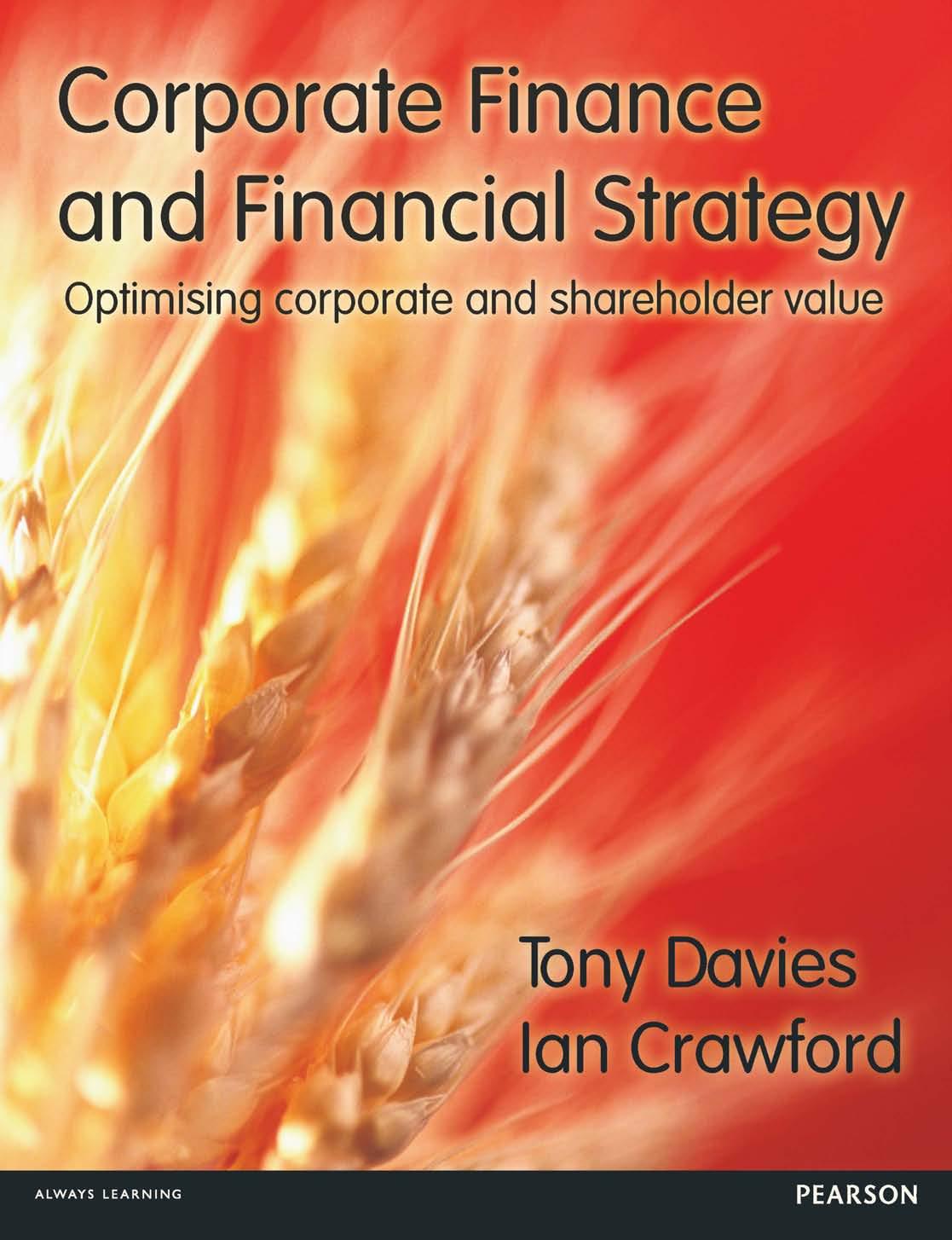 (eBook PDF)Corporate Finance and Financial Strategy: Optimising Corporate and Shareholder Value by  Tony Davies