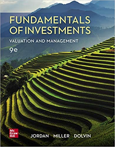 (eBook PDF)Fundamentals of Investments Valuation and Management 9th Edition  by Bradford Jordan , Thomas Miller , Steve Dolvin 