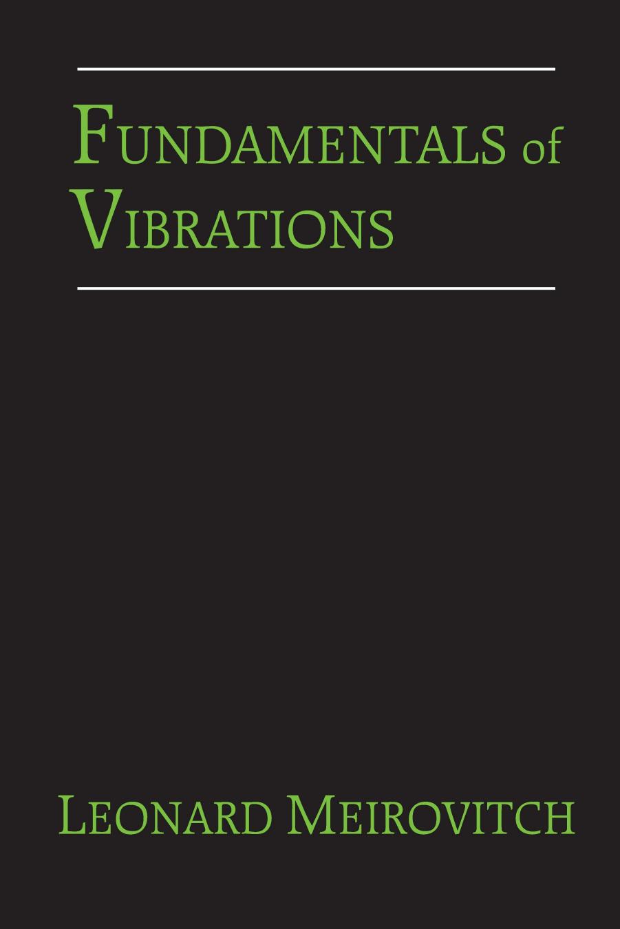 (eBook PDF)Fundamentals of Vibrations  by Leonard Meirovitch