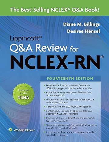 (eBook PDF)Lippincott Q＆amp;A Review for NCLEX-RN 14ed by Diane Billings , Desiree Hensel 