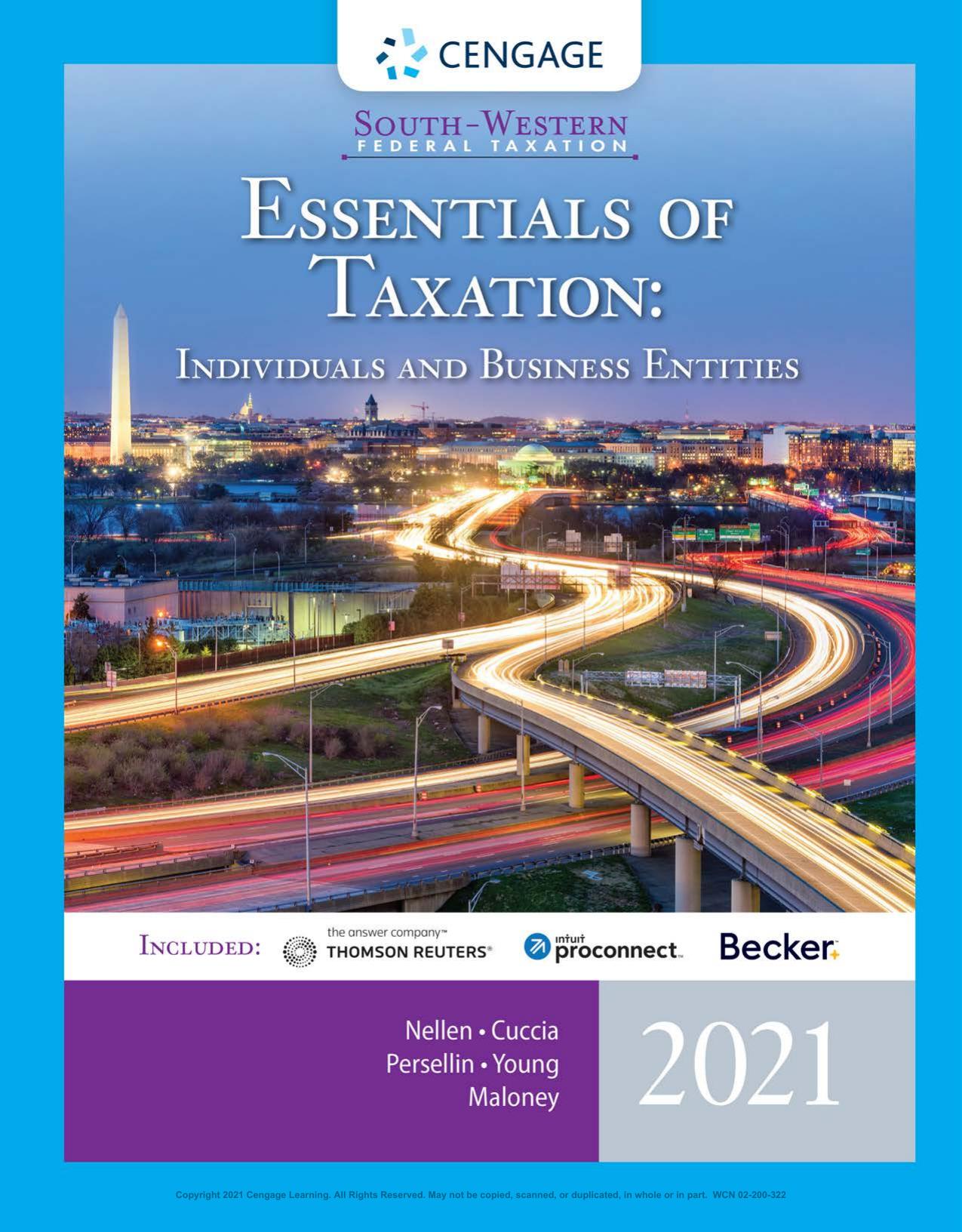 (eBook PDF)South-Western Federal Taxation 2021 Essentials of Taxation Individuals and Business Entities 24th Edition by Annette Nellen,Andrew D. Cuccia