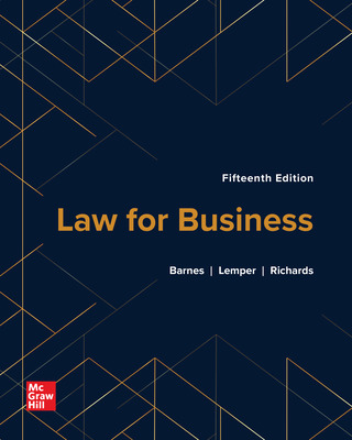 (eBook PDF)ISE Ebook Law For Business 15th Edition  by A. James Barnes,Tim Lemper,Eric Richards