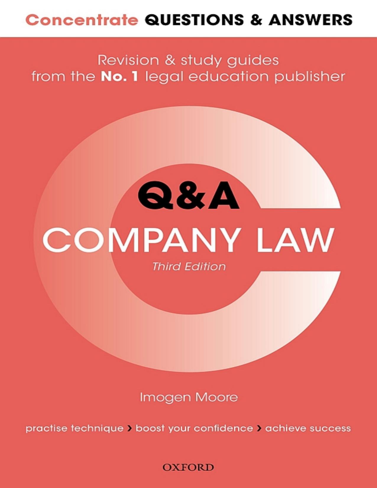 (eBook PDF)Concentrate Questions and Answers Company Law Law Q&A Revision centrate Questions & Answers) 3rd - Imogen Moore - Imogen Moore by Imogen Moore