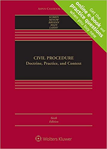 (eBook PDF)Civil Procedure: Cases and Problems  by Martha L. Minow , Mark S. Brodin , Alexandra D. Lahav , Stephen N. Subrin , Thomas O. Main 