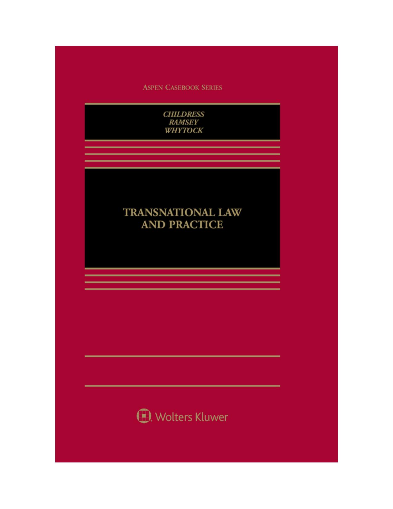 (eBook PDF)Transnational Law and Practice (Aspen Casebook Series) by Donald Earl Childress III,Michael D. Ramsay