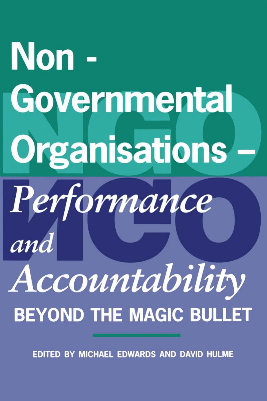(eBook PDF)Non-Governmental Organisations - Performance and Accountability by Michael Edwards