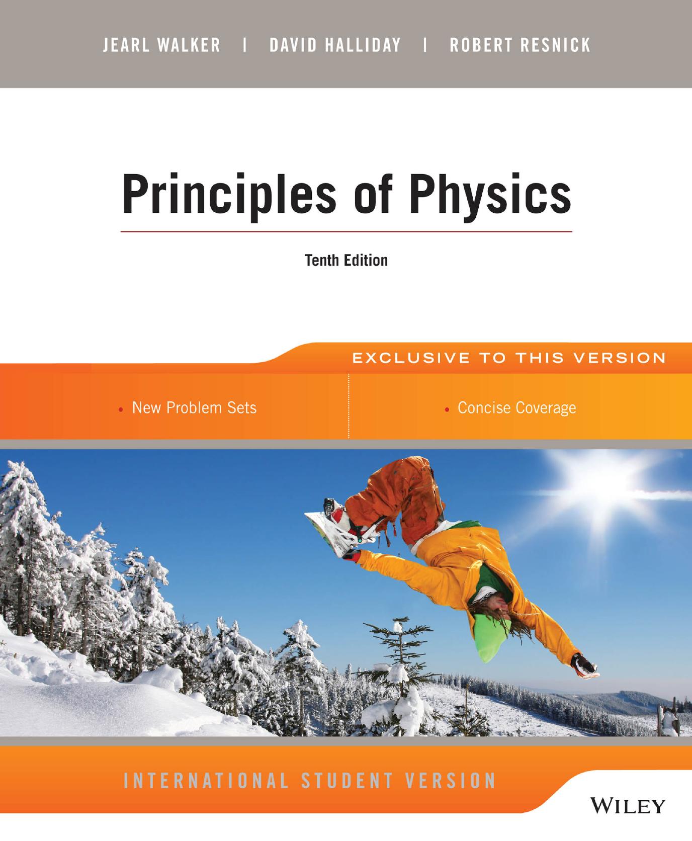 (eBook PDF)Principles of Physics International Student Version 10th Edition by David Halliday,Robert Resnick,Jearl Walker