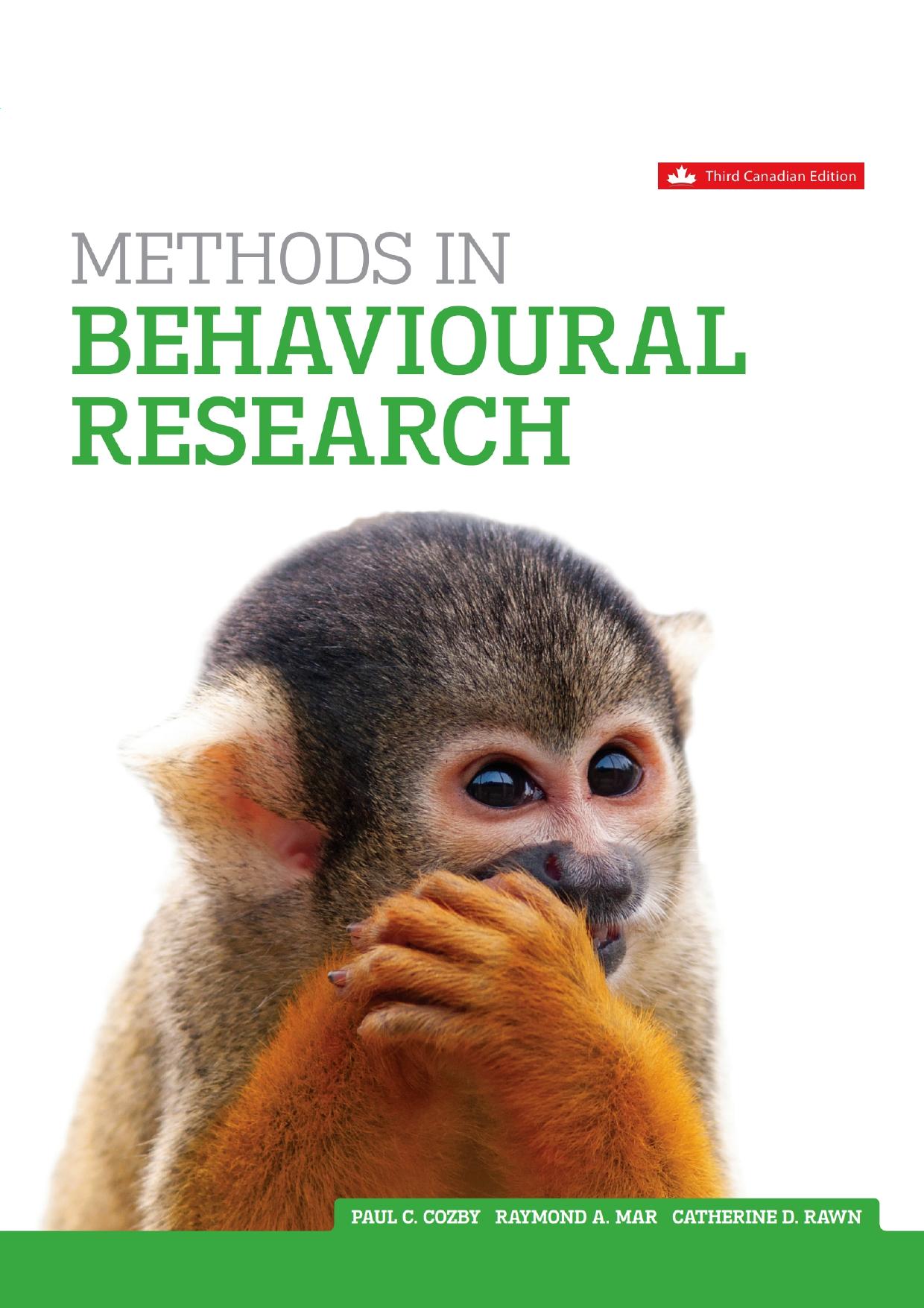 (Test Bank)Methods In Behavioural Research 3rd Edition by Paul C. Cozby