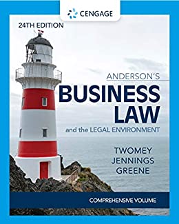(eBook PDF)Anderson s Business Law and The Legal Environment Comprehensive Volume 24th Ed  by David P. Twomey , Marianne M. Jennings , Stephanie M. Greene 