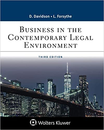 (eBook PDF)Business in the Contemporary Legal Environment 3rd Edition by Daniel V Davidson , Lynn M Forsythe 