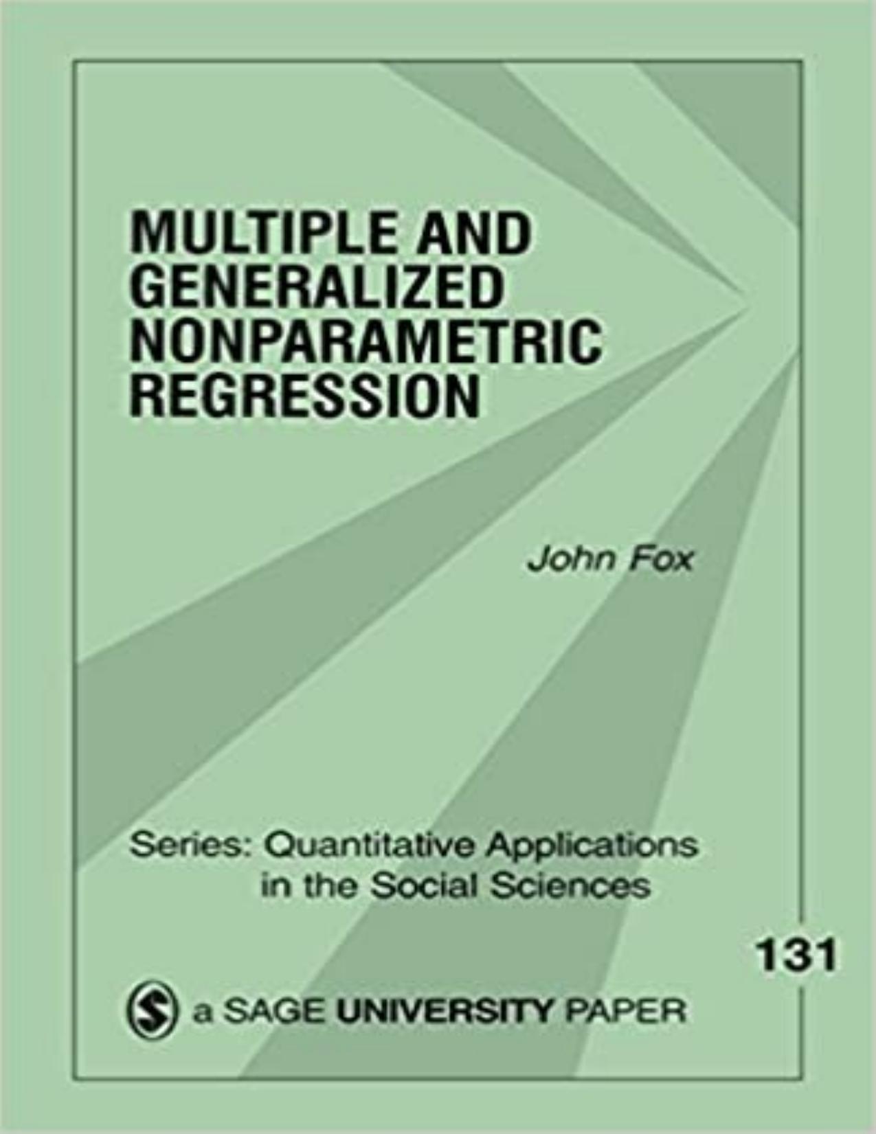 (eBook PDF)Multiple and Generalized Nonparametric Regression  by John Fox