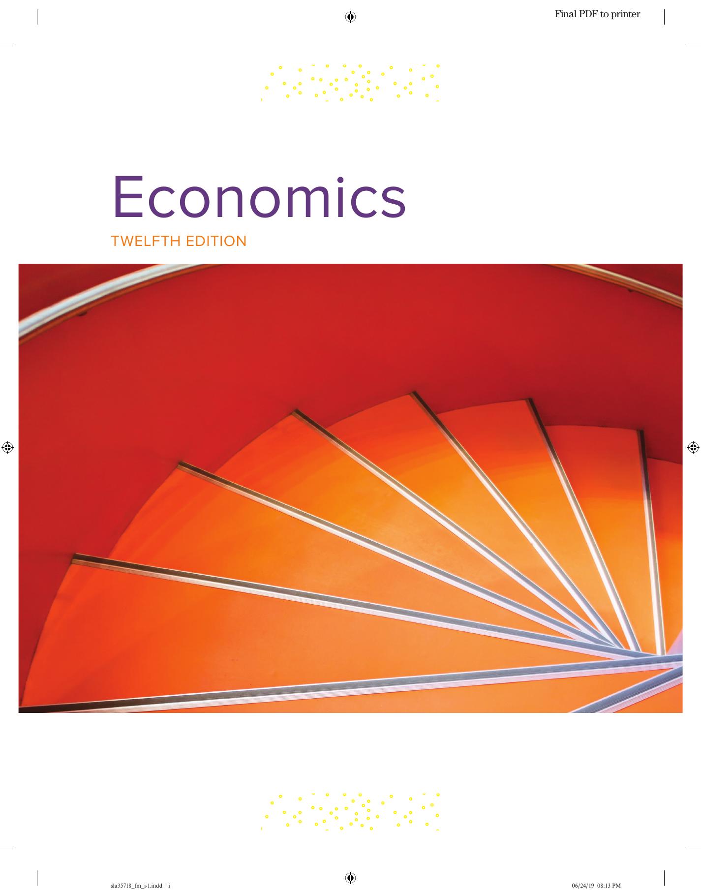 (eBook PDF)Economics 12th Edition by Stephen Slavin