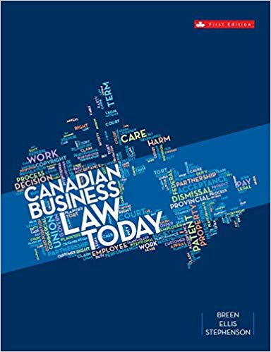 (eBook PDF)Canadian Business Law Today Canadian Edition  by Nancy Breen , Shane Ellis , Craig Stephenson 