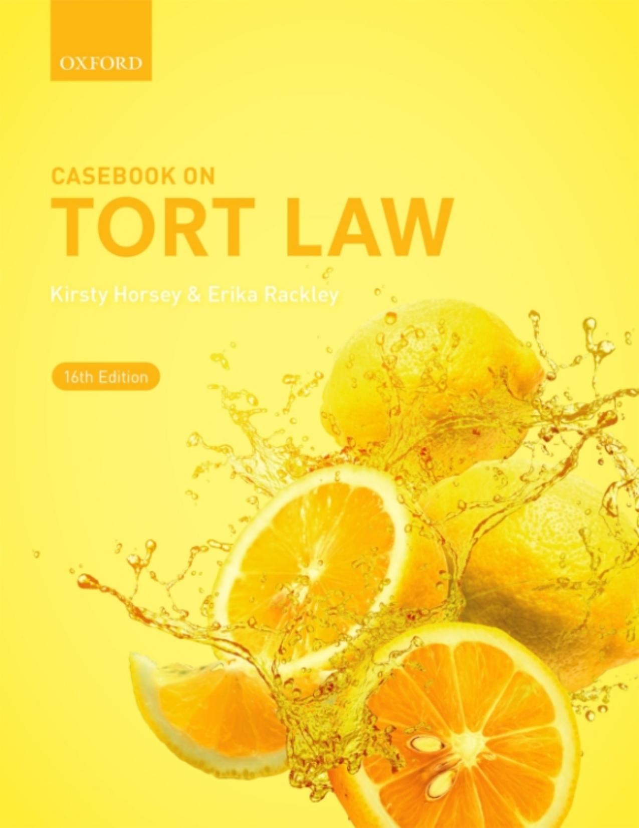 (eBook PDF)Casebook on Tort Law 16th Edition by Kirsty Horsey,Erika Rackley