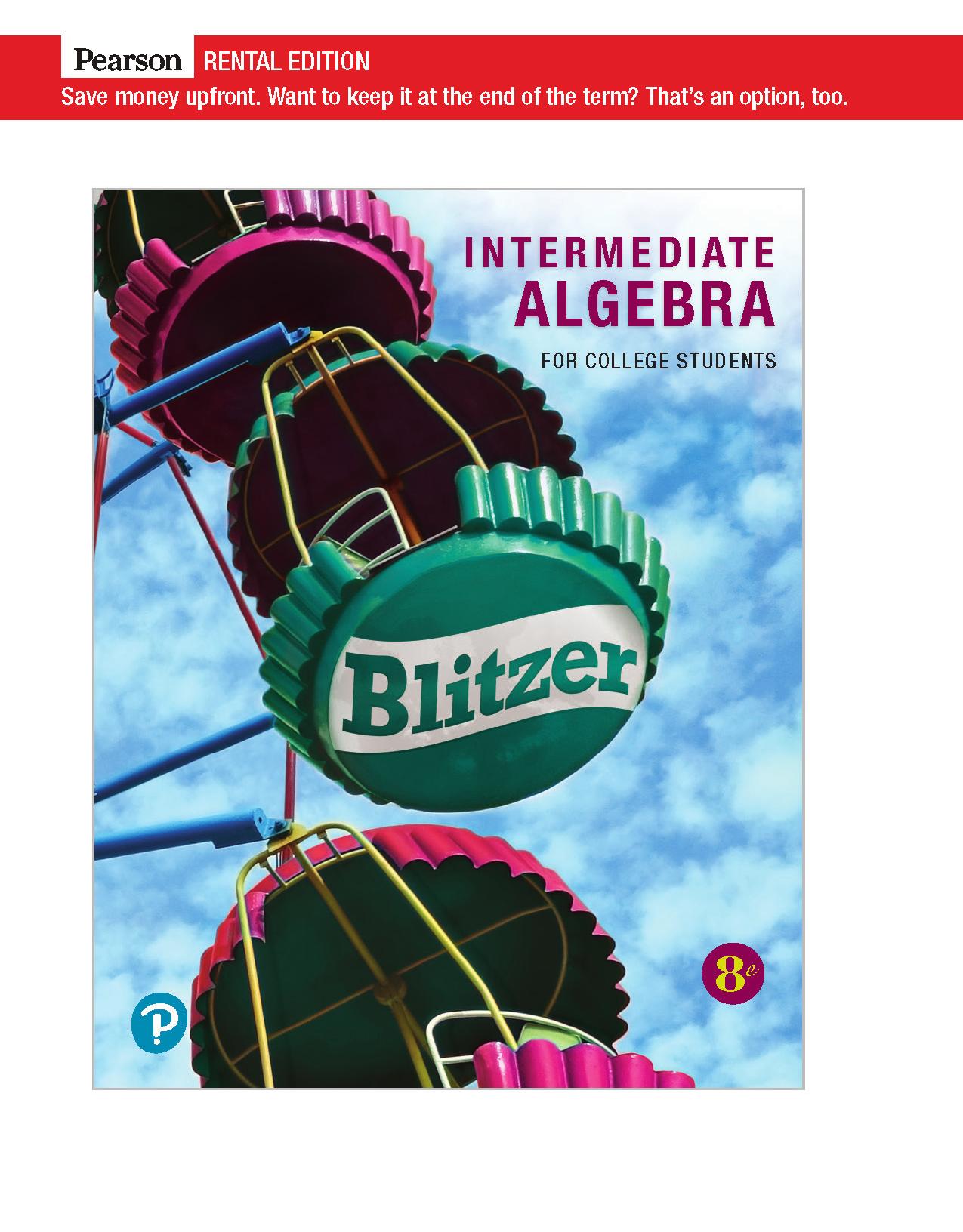 (eBook PDF)Intermediate Algebra for College Students 8th Edition by Robert F. Blitzer
