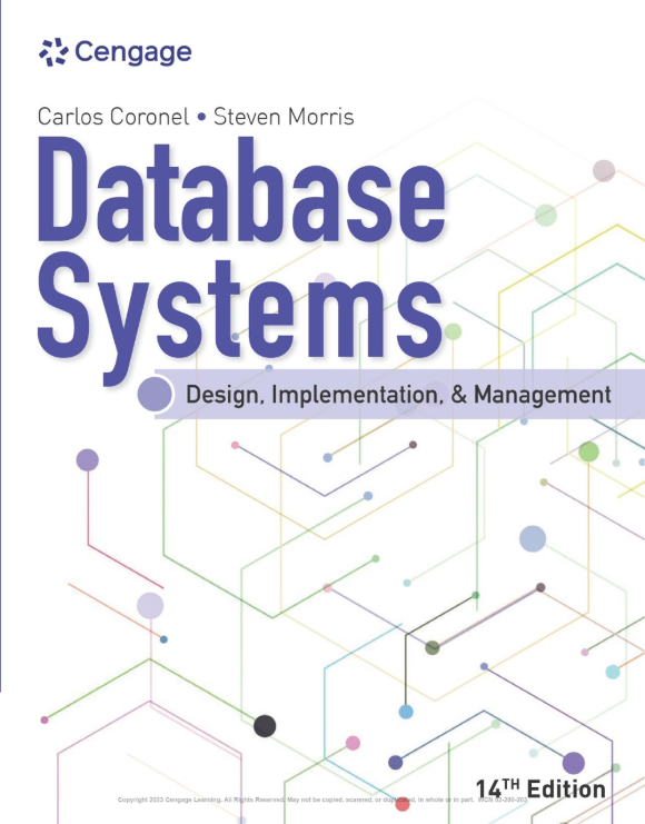 (eBook PDF)Database Systems: Design, Implementation, & Management 14th Edition by Carlos Coronel,Steven Morris