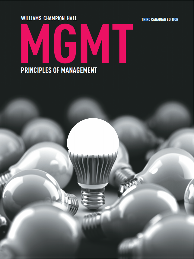 (eBook PDF)MGMT - Principles of Management, 3rd Canadian Edition by Chuck Williams,Terri Champion,Ike Hall