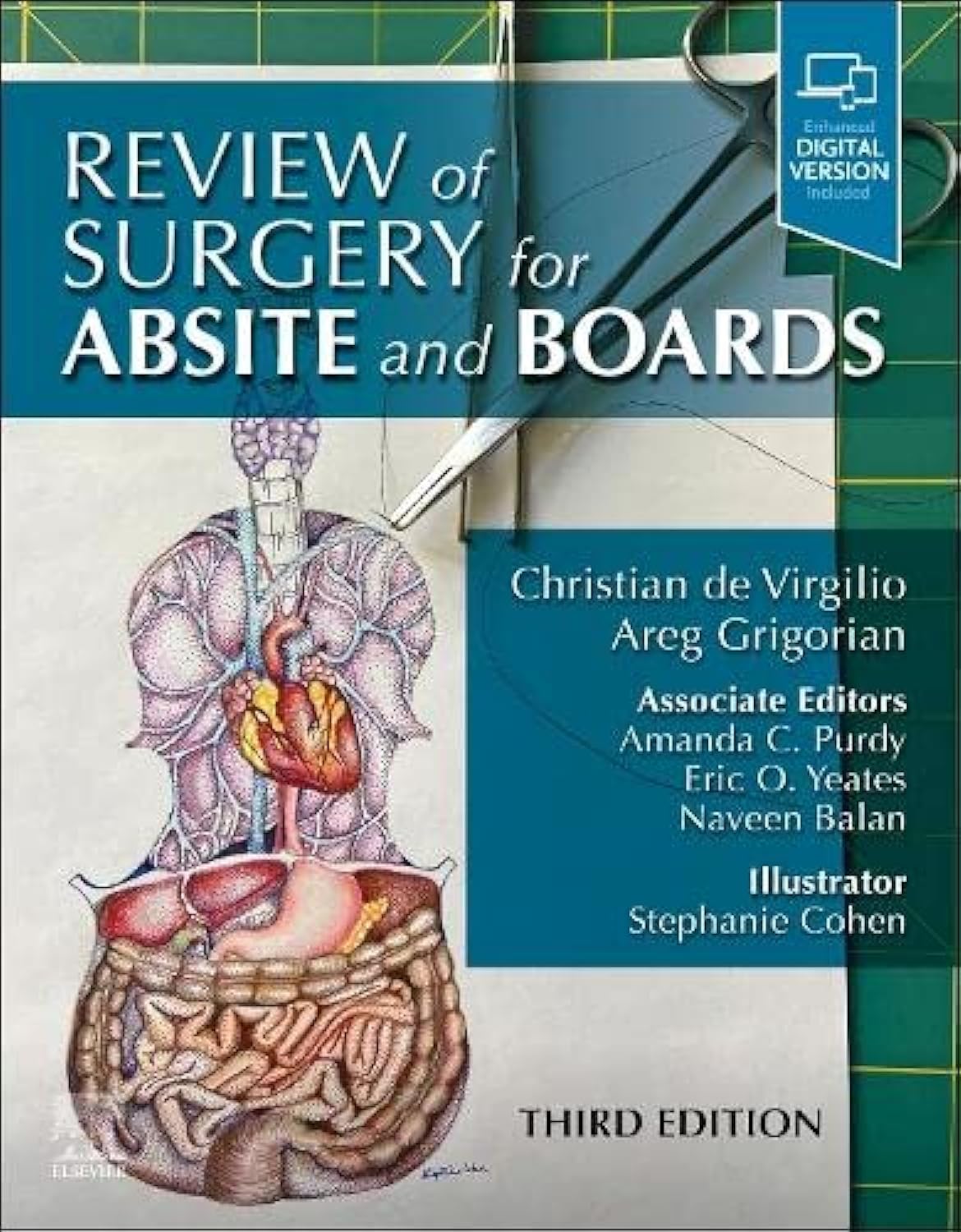 Review of Surgery for ABSITE and Boards, 3rd edition by  Christian DeVirgilio MD FACS 