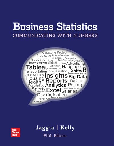 Solution manual for Business Statistics Communicating with Numbers 5th by Sanjiv Jaggia