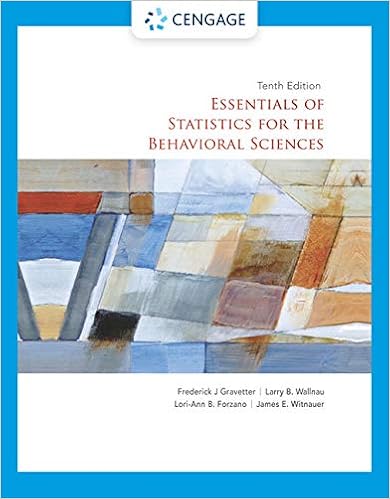 Solution manual for Essentials of Statistics for the Behavioral Sciences by Frederick J Gravetter , Larry B. Wallnau , Lori-Ann B. Forzano , James E. Witnauer