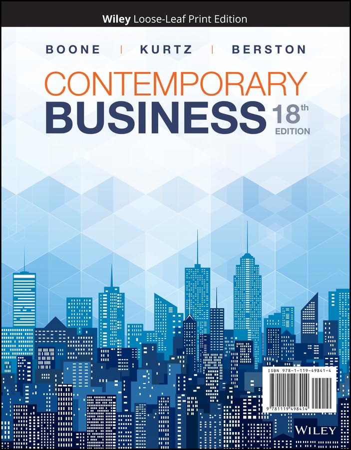 (eBook PDF)Contemporary Business 18th Edition by Louis E. Boone