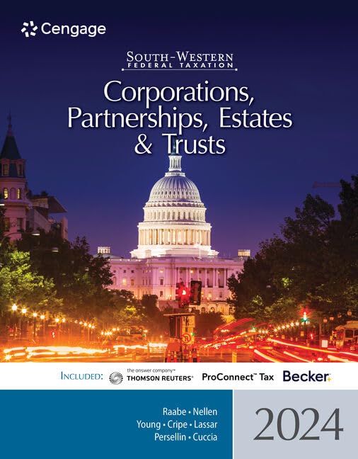 (eBook PDF)South-Western Federal Taxation 2024: Corporations 47 by  William Raabe, Annette Nellen, James Young, Brad Cripe, Sharon Lassar