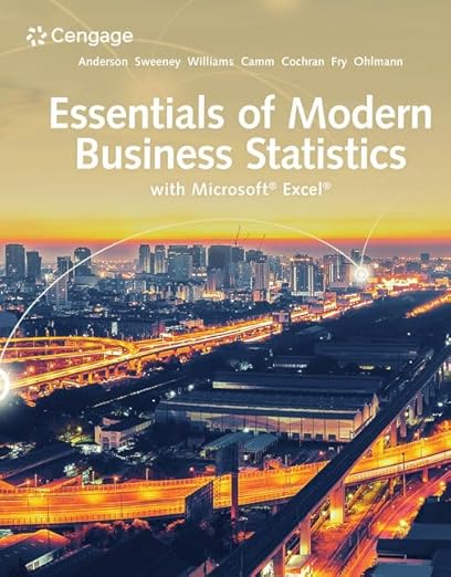 Test Bank   Essentials of Modern Business Statistics with Microsoft by  David Anderson , Dennis Sweeney , Thomas Williams