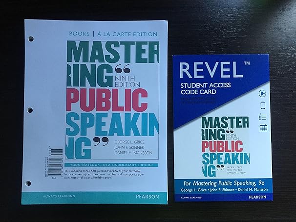 Test Bank  Mastering Public Speaking 9th Edition  by  George L. Grice , John F. Skinner , Daniel H. Mansson