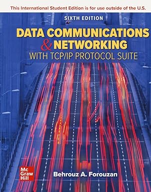 Test Bank  Data Communications and Networking with TCPIP Protoco by Behrouz A. Forouzan