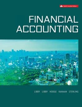 Test Bank  Financial Accounting 8th Canadian Edition by Maureen Sterling Robert Libby, Patricia Libby, Frank Hodge, George Kanaan