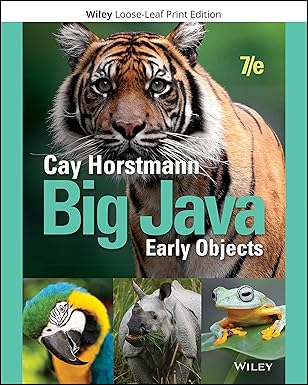(eBook PDF)Big Java: Early Objects, 7th Edition by Cay S. Horstmann 
