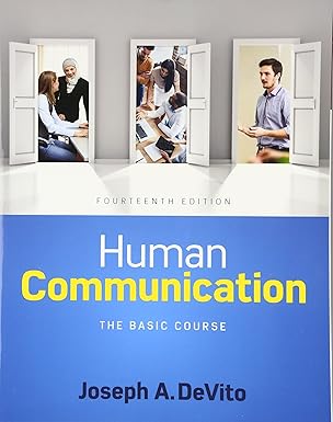 Test Bank  Human Communication The Basic Course 14th Edition by Joseph A. DeVito 
