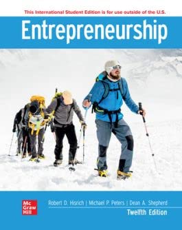 Test Bank  ISE Entrepreneurship With Connect + Print Text Combo 12th Edition by Dean A. Shepherd Robert D. Hisrich, Michael Peters