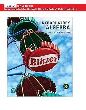 Test Bank  Introductory Algebra for College Students 8th Edition by Robert F. Blitzer
