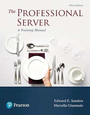(Test Bank)Professional Server,The A Training Manual 3rd Edition by Edward Sanders , Marcella Giannasio