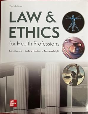 (eBook PDF)Law and Ethics for Health Professions 10th Edition Judson by Karen Judson , Carlene Harrison , Tammy Albright 