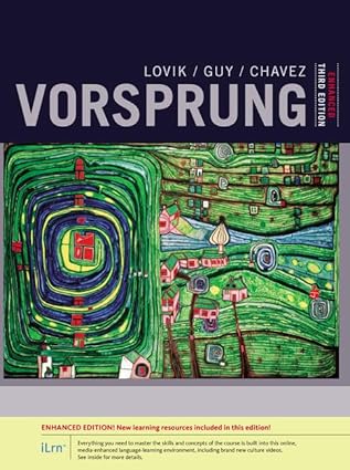 Test Bank  Vorsprung: A Communicative Introduction 3rd Edition by Thomas A. Lovik , J. Douglas Guy , Monika Chavez 