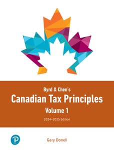 (eBook PDF)Canadian Tax Principles, 2024-2025 Edition, Volume 1 + Access Card (Standard Bundle) Paperback ＆ndash; Jan. 1 2024 by Donell ＆amp; Chen