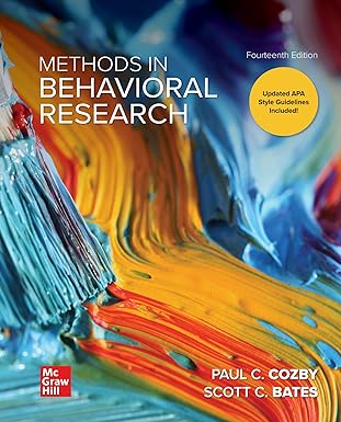 (eBook PDF)Methods in Behavioral Research 14th Edition by Paul C. Cozby , Scott Bates 