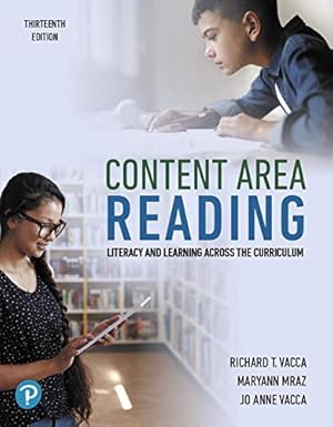 (eBook PDF)Content Area Reading: Literacy and Learning Across 13th by Richard T. Vacca , Jo Anne L. Vacca , Maryann E. Mraz 